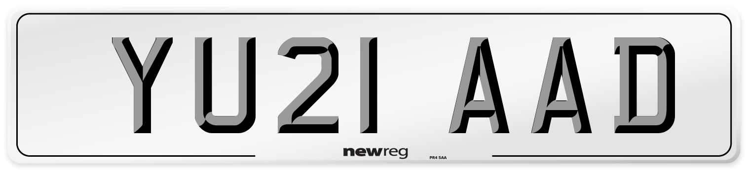 YU21 AAD Number Plate from New Reg